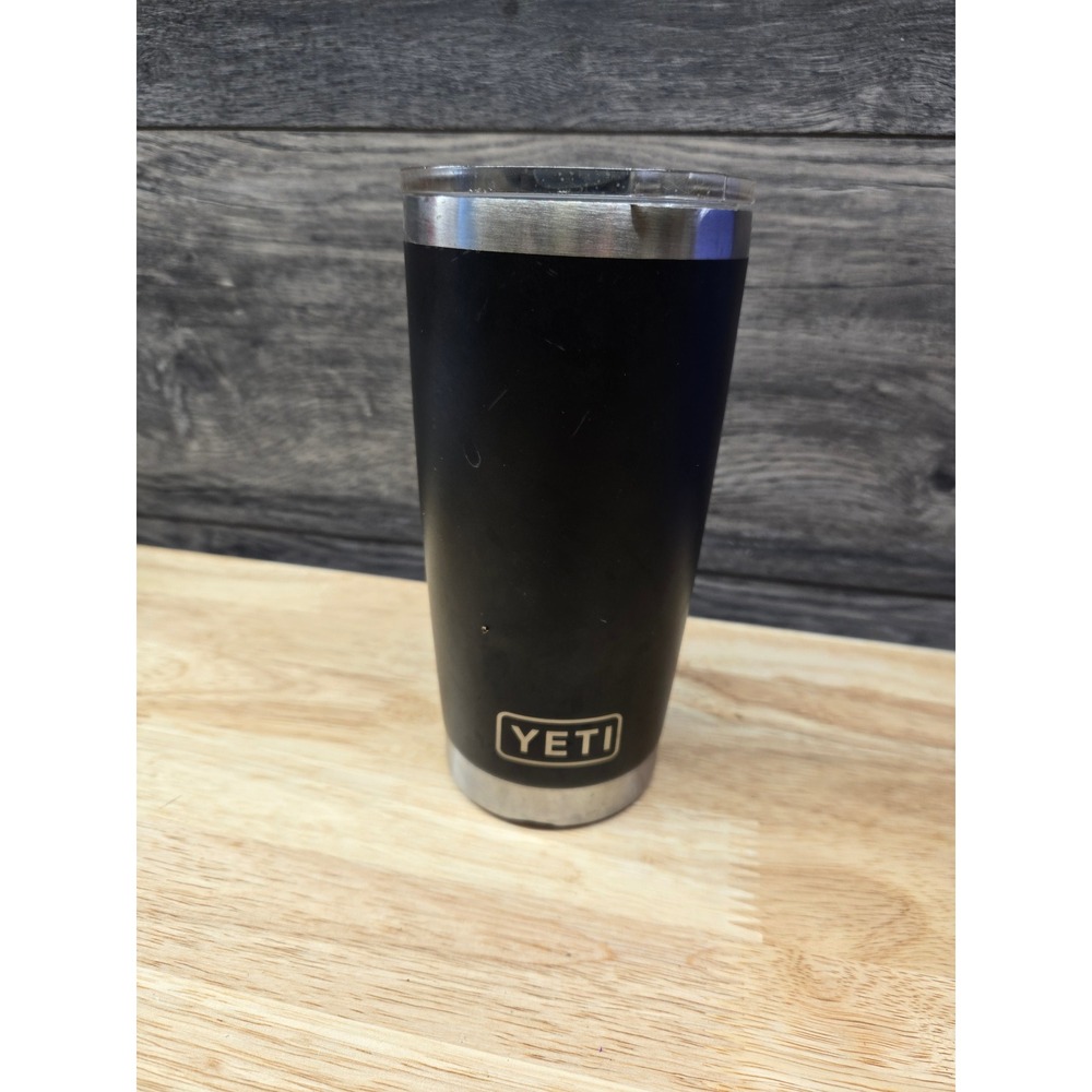 YETI Rambler 20 oz Tumbler Black Stainless Steel Vacuum Insulated MagSlider Lid